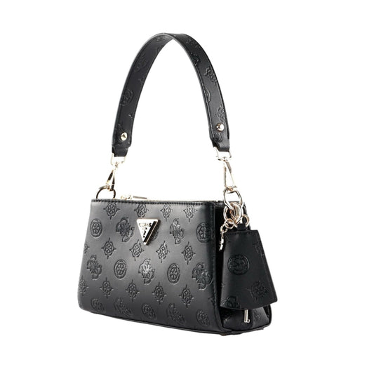 Guess Jena Girlfriend Shoulder Bag Black Logo