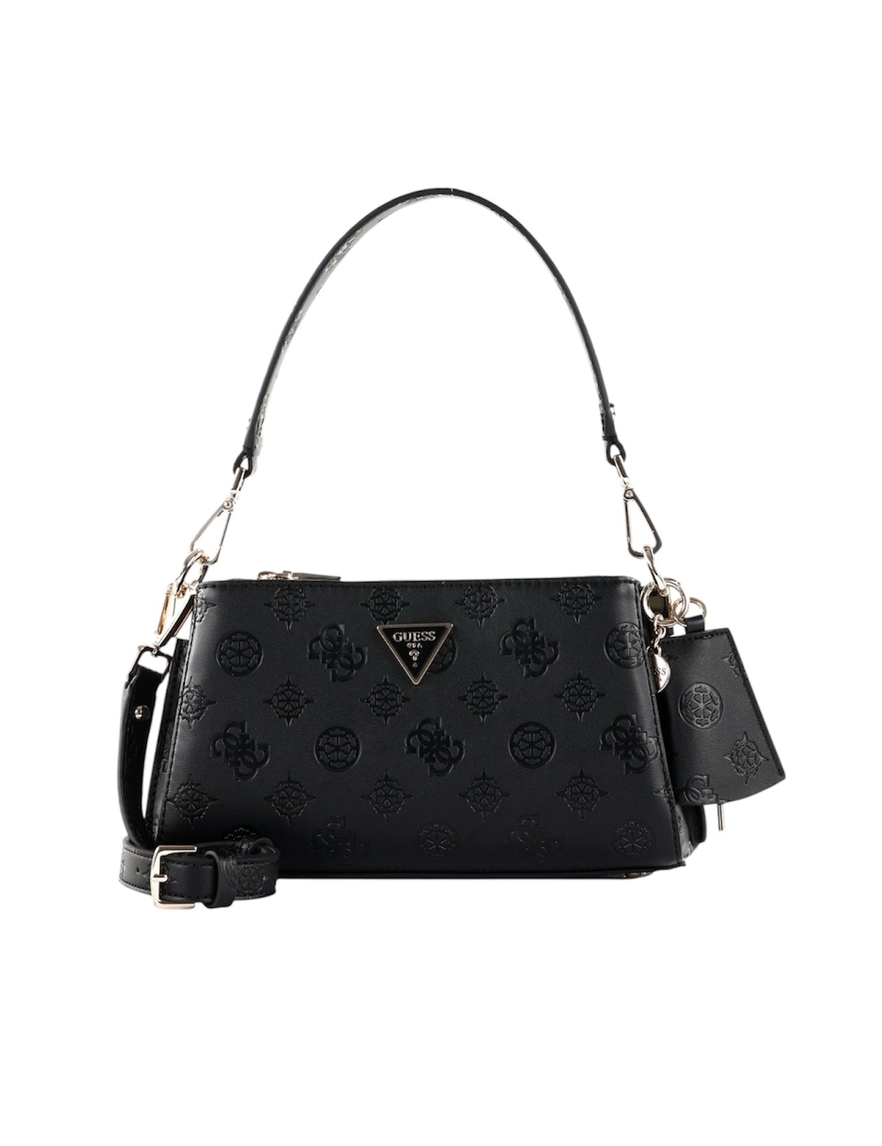 Guess Jena Girlfriend Shoulder Bag Black Logo